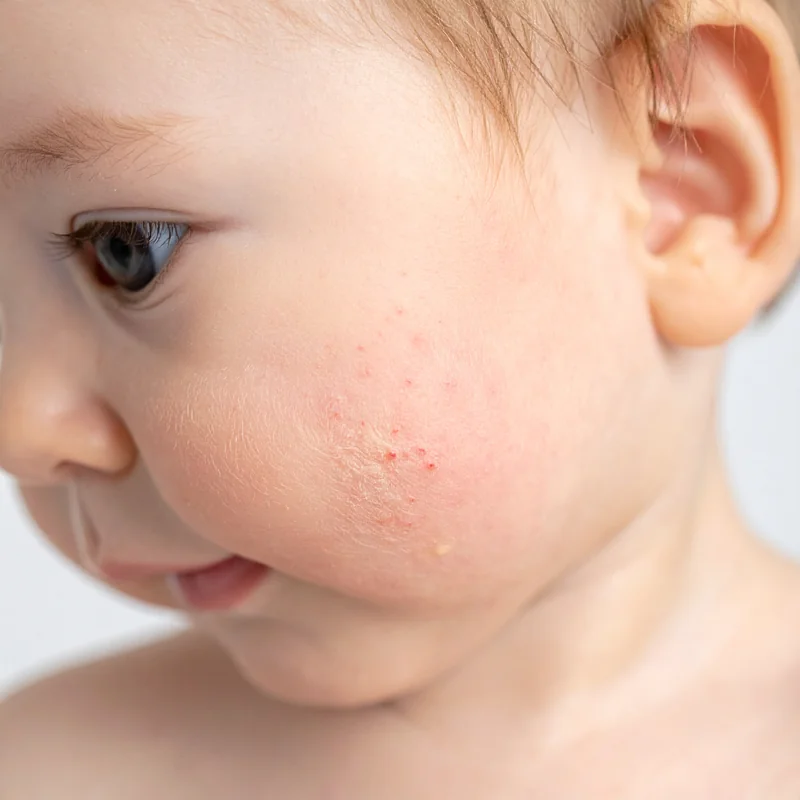 Peau sensible de nourrisson, soins doux et apaisants