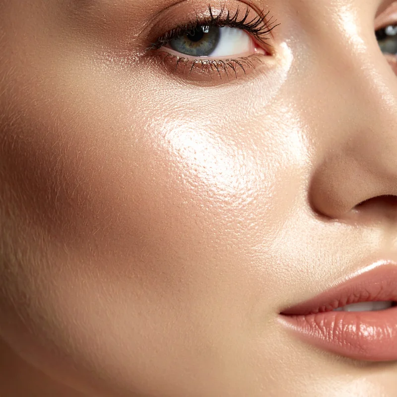 Peau lisse et lumineuse après exfoliation